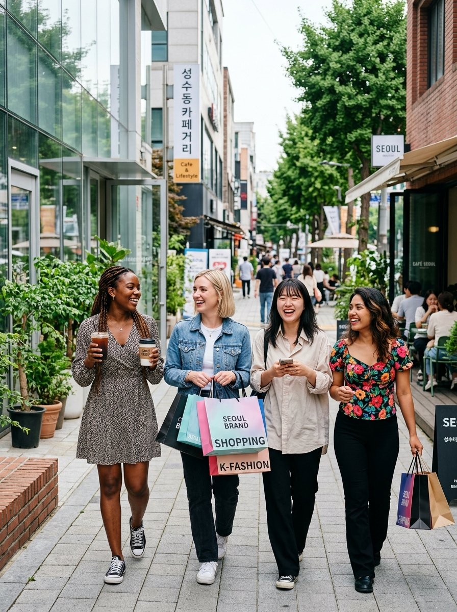 BridgeLive multicultural members enjoying shopping in Seoul